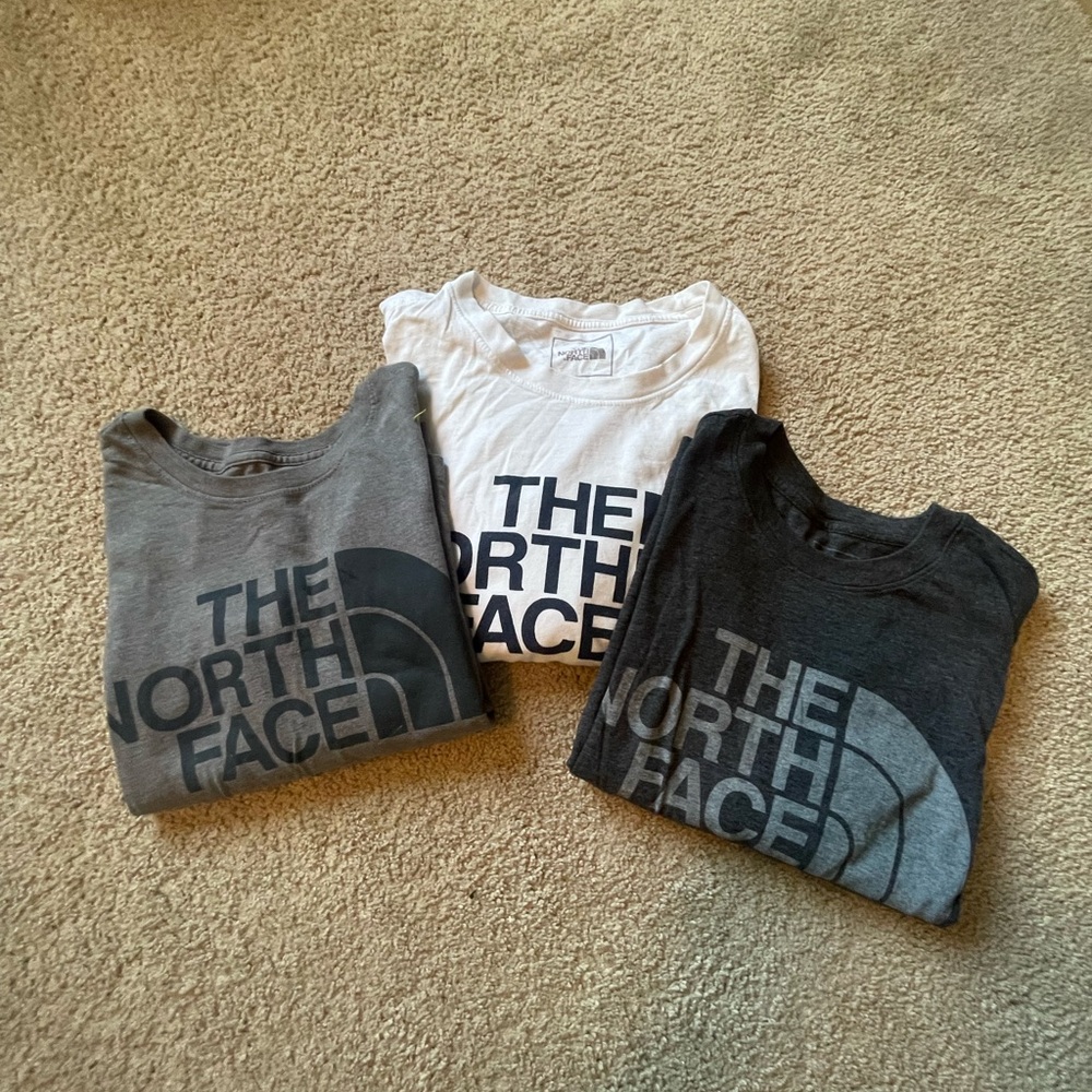 The North Face Tees Bundle - Gray, White, Charcoal